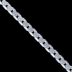Náramok strieborný, veneziana diamantata  Dĺžka: 18cm