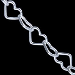 Retiazka na krk strieborná, heart chains Dĺžka: 40cm