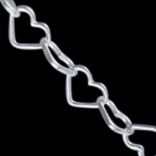 Retiazky na ruku - Náramok strieborný, 7233-45 Heart chain Dĺžka: 19cm