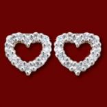 Diamantové náušnice - Náušnice zlaté, diamanty, srdcia