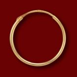 Diamantové náušnice - Náušnice zlaté, kruhy, 1x15mm