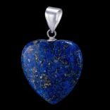 Prívesky s kameňom - Prívesok strieborný, lapis lazuli, srdce