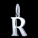 Prívesky bez kameňa - Prívesok strieborný, písmeno R (písmenko R)