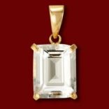 Diamantové prívesky - Prívesok zlatý, biely topás