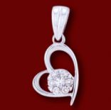 Diamantové prívesky - Prívesok zlatý, diamanty, srdce