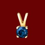Diamantové prívesky - Prívesok zlatý, modrý diamant