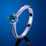 Diamantové prstene - Prsteň platinový, zásnubný, diamant