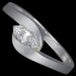 Prstene s kameňmi - Prsteň strieborný, CZ, veľkosť: 55