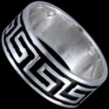 Prstene bez kameňov - Prsteň strieborný, egyptský vzor