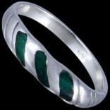 Prstene bez kameňov - Prsteň strieborný, emailový