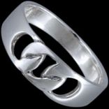 Prstene bez kameňov - Prsteň strieborný, opaskový