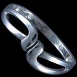Prstene bez kameňov - Prsteň strieborný, opaskový