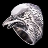 Prstene bez kameňov - Prsteň strieborný, orol (vták)