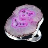 Prstene s kameňmi - Prsteň strieborný, ružový quartz, exkluzívny