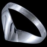 Prstene bez kameňov - Prsteň strieborný, tvar V