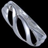 Prstene bez kameňov - Prsteň strieborný, vlnky