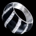 Prstene s kameňmi - Prsteň strieborný, zirkón, luxusný