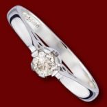 Diamantové prstene - Prsteň zlatý, diamant (briliant), zásnubný