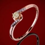 Diamantové prstene - Prsteň zlatý, diamanty