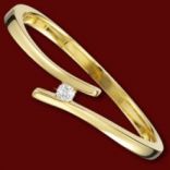 Prstene s kameňmi - Prsteň zlatý, diamanty, zásnubný