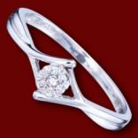 Diamantové prstene - Prsteň zlatý, diamanty, zásnubný