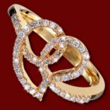 Diamantové prstene - Prsteň zlatý, diamanty, zásnubný, srdce