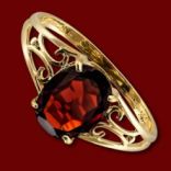 Diamantové prstene - Prsteň zlatý, granát
