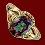 Diamantové prstene - Prsteň zlatý, mystický topás