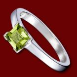 Diamantové prstene - Prsteň zlatý, zelený peridot, zásnubný