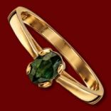 Diamantové prstene - Prsteň zlatý, zelený zafír, zásnubný