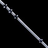 Retiazky na krk - Retiazka strieborná, black chain/bead Dĺžka: 40cm