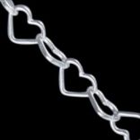 Retiazky na pás - Retiazka strieborná na pás, 7233-45 CHP heart chain Dĺžka: 80cm